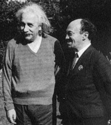 Einstein and the chairman of Soviet Jewish Anti-Fascist Committee Solomon Mikhoels, 1943