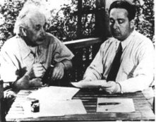 In 1939, Einstein signed a letter, written by Leó Szilárd, to President Roosevelt arguing that the United States should start funding research into the development of nuclear weapons.